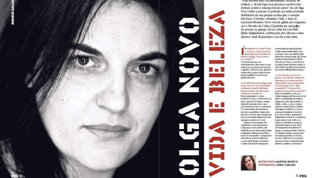 Imaxe da entrevista a Olga Novo que publica mañá &#39;Sermos Galiza&#39;. (Foto: Nós Diario)
