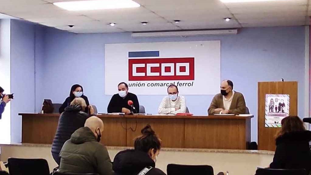 Rolda de prensa de CCOO sobre Navantia (Foto: CCOO)