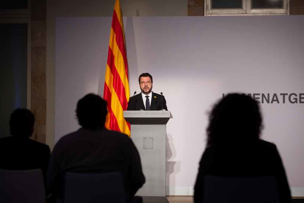 O vicepresidente da Generalitat en funcións de presidente, Pere Aragonès (Foto: David Zorrakino / Europa Press)