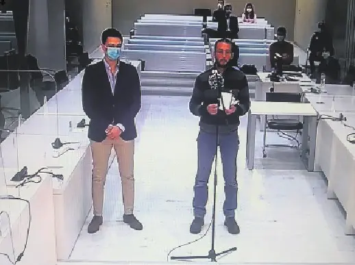 Ugio Caamanho, intervindo na Audiencia Nacional.