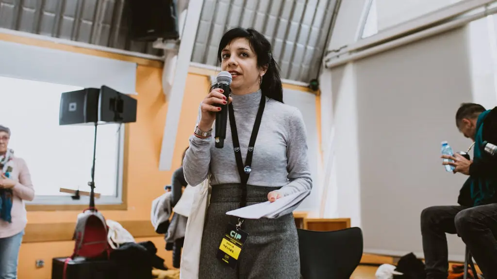 Sonia M&eacute;ndez, directora do Carballo Interplau, na pasda edici&oacute;n.