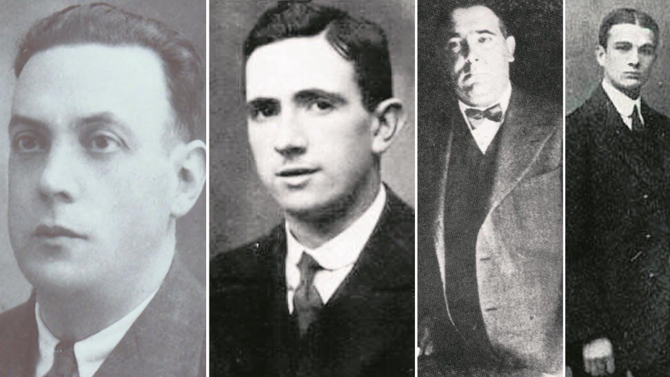 José López Bouza, Ánxel Casal, Xaime Quintanilla e Carlos Monasterio.