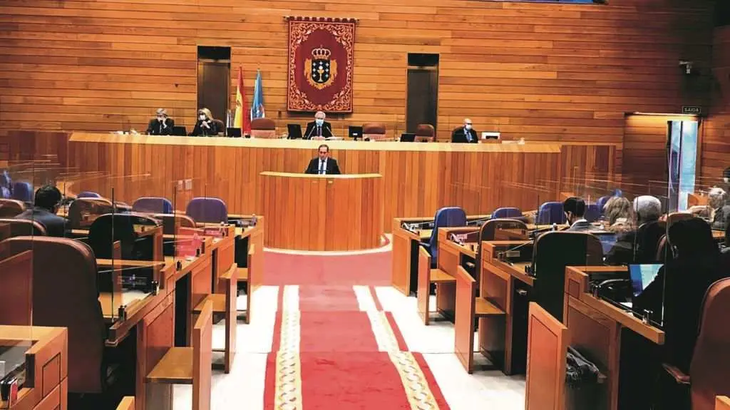 Sesi&oacute;n do Parlamento da Galiza en que se aprobou o l&iacute;mite de gasto de 2021. Foto Europa Press