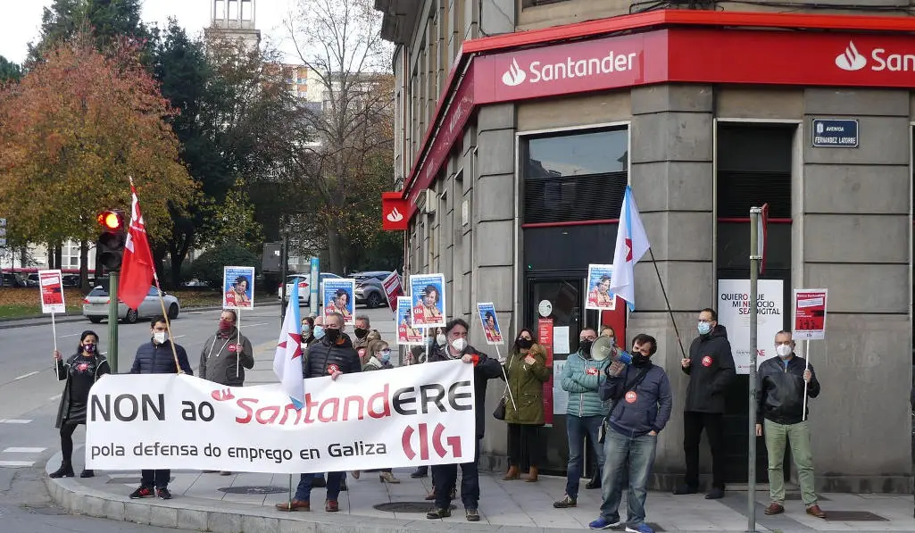 Concetraci&oacute;n Banco santander ERE