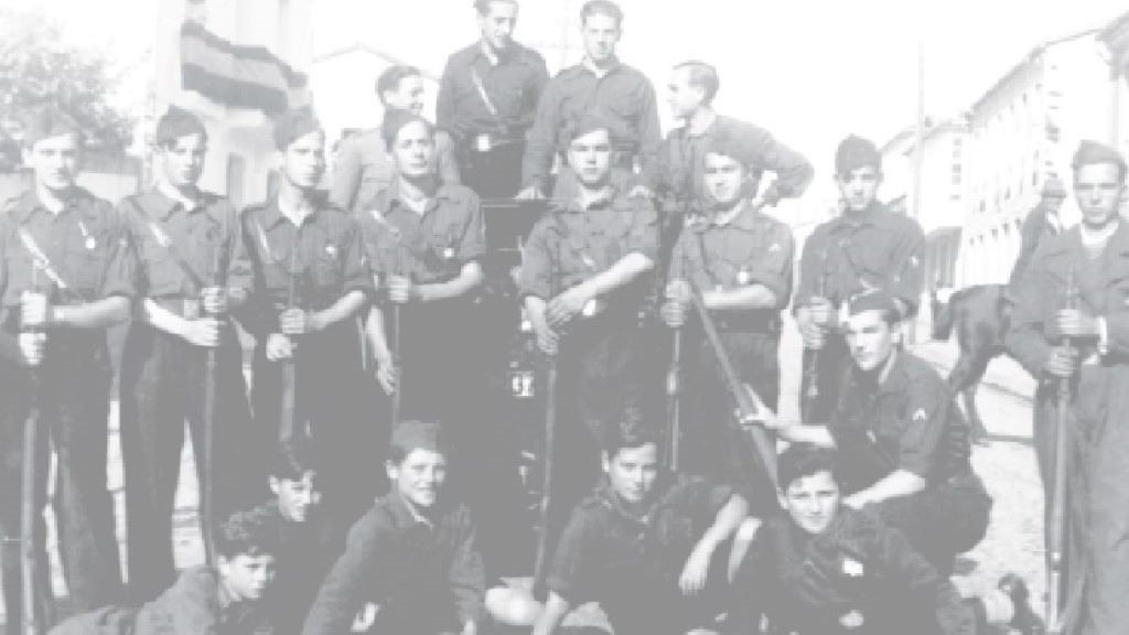 Milicianos fascistas en Ordes en agosto de 1936. (Foto: Obradoiro da História)