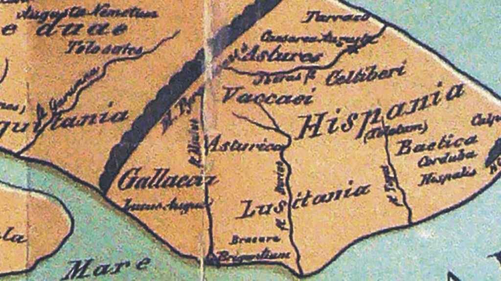Detalle do mapa onde aparece a Galiza.(Foto: Nós Diario).