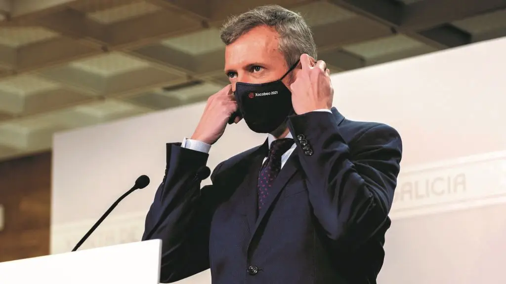 O vicepresidente Rueda informou hoxe da aprobaci&oacute;n do plan de vacinaci&oacute;n no Consello da Xunta. (Foto: Xunta da Galiza)