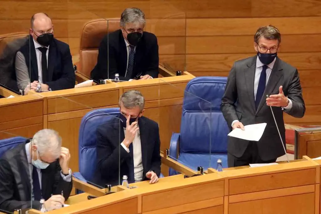 O presidente da Xunta, Alberto N&uacute;&ntilde;ez Feixoo, no Parlamento galego nunha imaxe de arquivo.