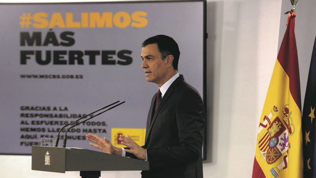 Pedro Sánchez compareceu  ante os medios para facer balanza do primeiro ano de lexislatura. (Foto: Europa Press)