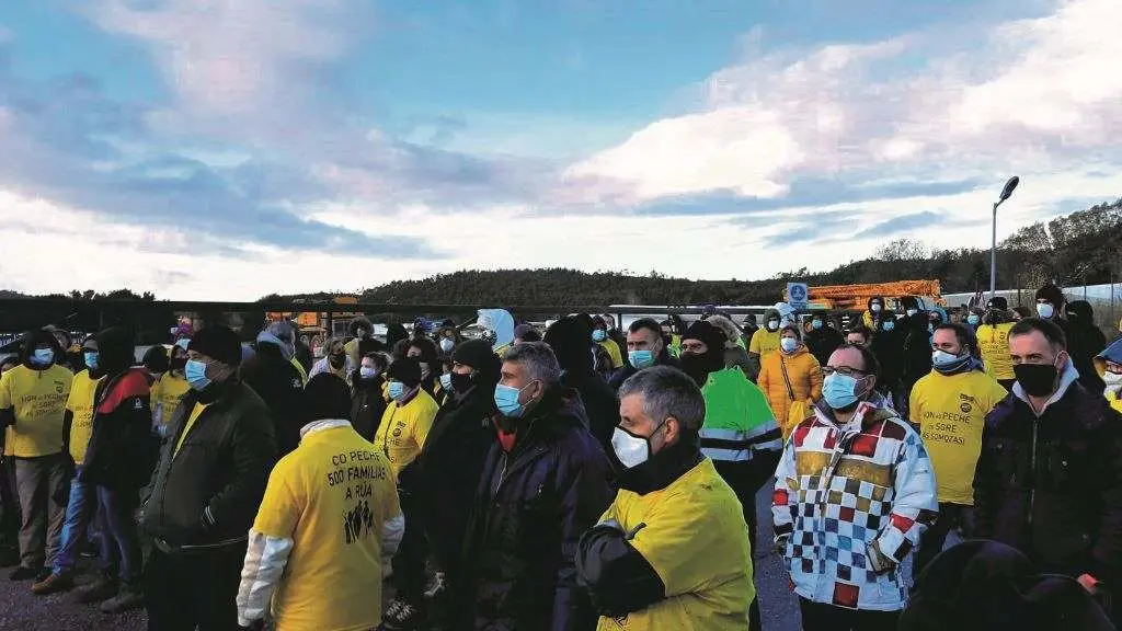 O cadro de persoal nunha mobilizaci&oacute;n o 15 de decembro. (Foto: Europa Press)