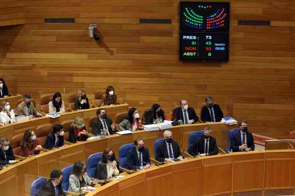 O pleno do Parlamento galego votou os orzamnetos de 2021 (Foto: Arxina)
