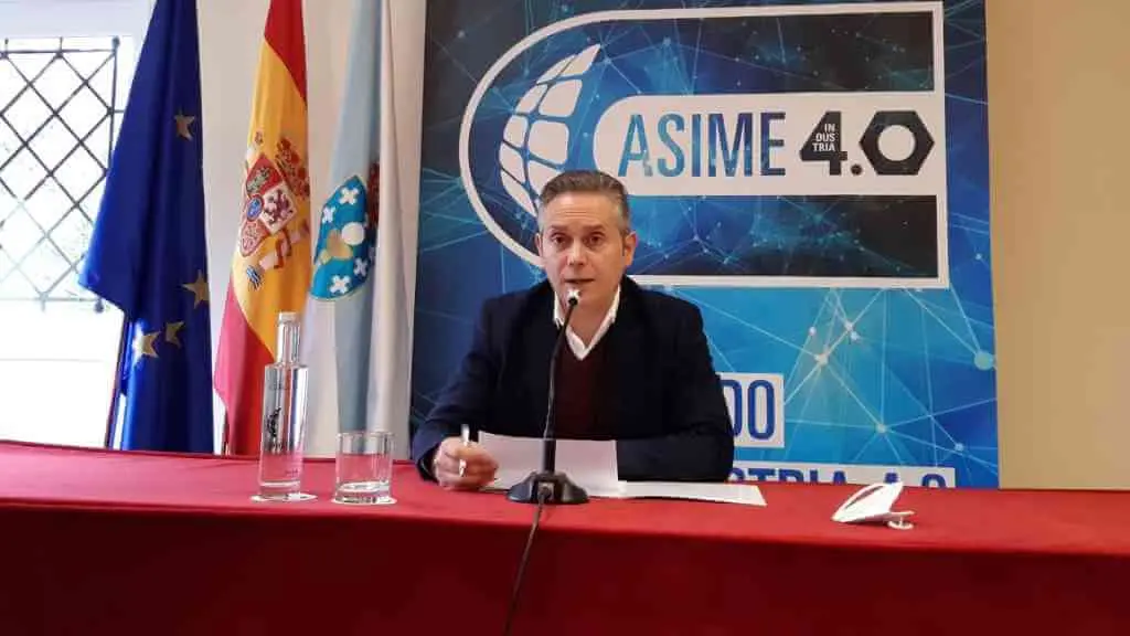 Enrique Mall&oacute;n, secretario xeral de Asime, durante a rolda de prensa (Foto: Asime).