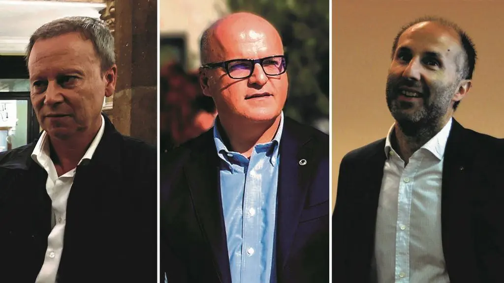 Rafael Villarino, Jos&eacute; Manuel Baltar e Gonzalo P&eacute;rez J&aacute;come. (Fotos: Europa Press)