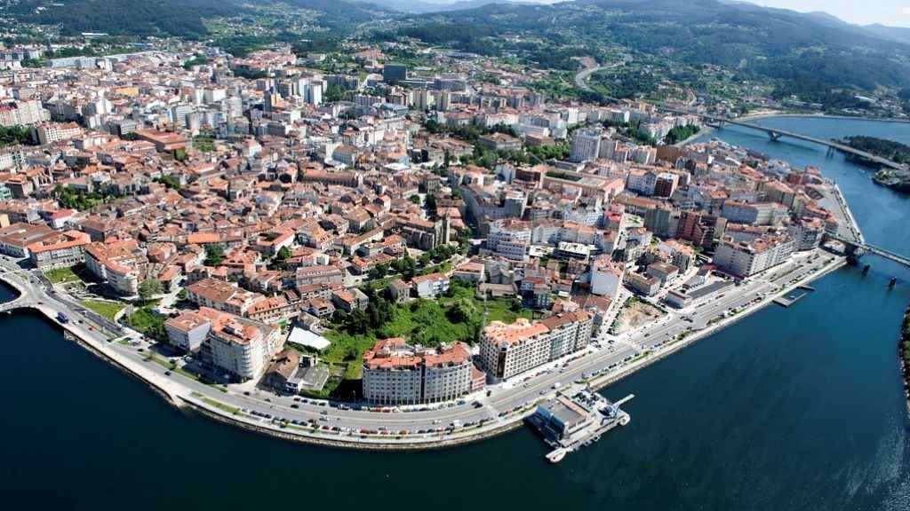 Vista aérea da cidade de Pontevedra. (Foto Concello de Pontevedra)