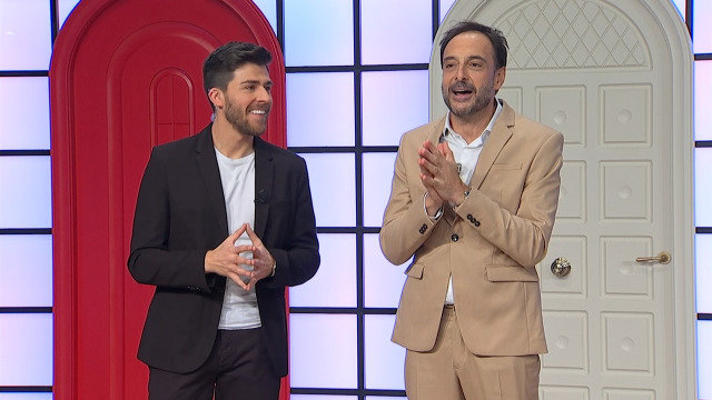 Rodrigo Vázquez e Roberto Vilar, no 'Quen anda aí?'. (Foto: TVG)