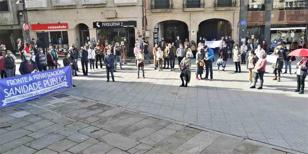 Concentración na Praza da Pelegrina en Pontevedra. (Foto: Europa Press)