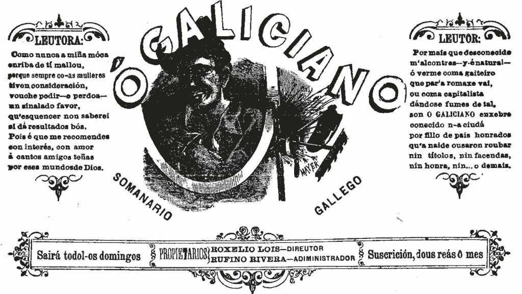 Cabeceira de 'O Galiciano'. (Foto: Biblioteca da Galiza)