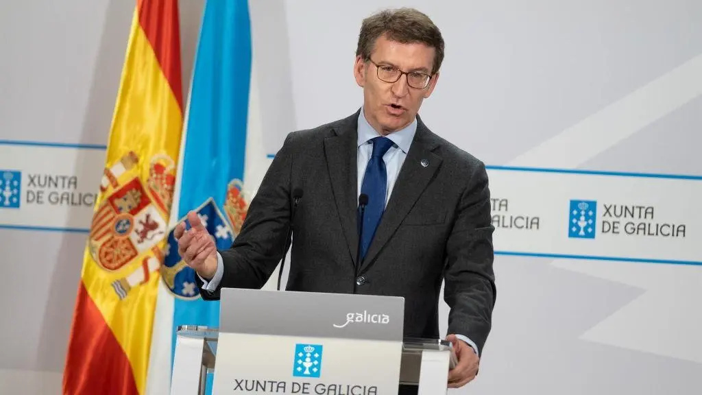 Alberto N&uacute;&ntilde;ez Feixoo en rolda de prensa. (Foto: Xunta da Galiza)