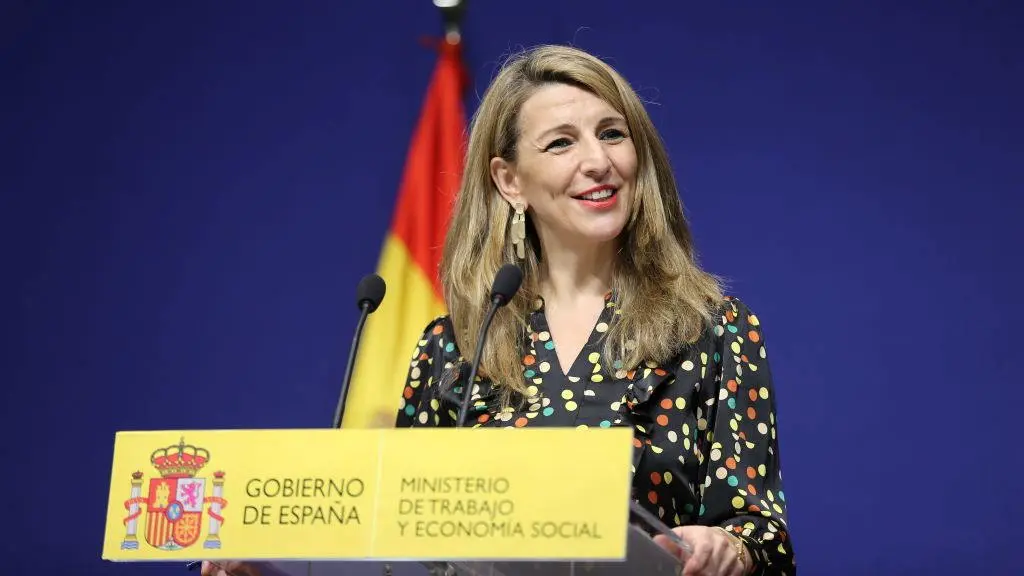 D&iacute;az nun acto decorrido hai escasos d&iacute;as. (Foto: Ministerio de Traballo)