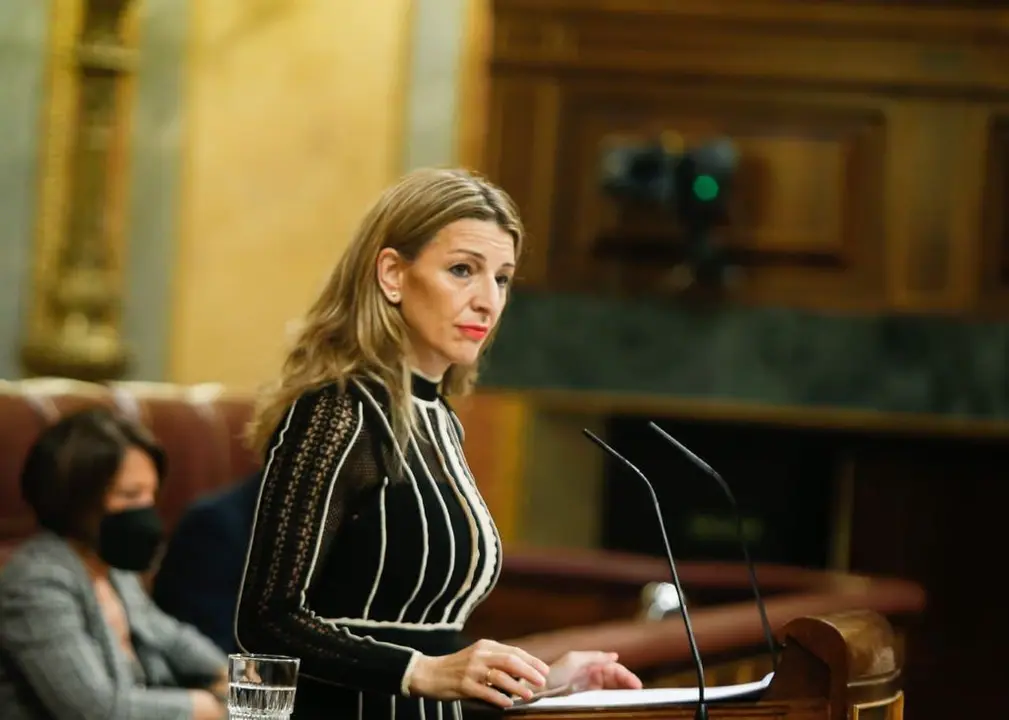 A ministra de Traballo, Yolanda D&iacute;az (Foto: Congreso)