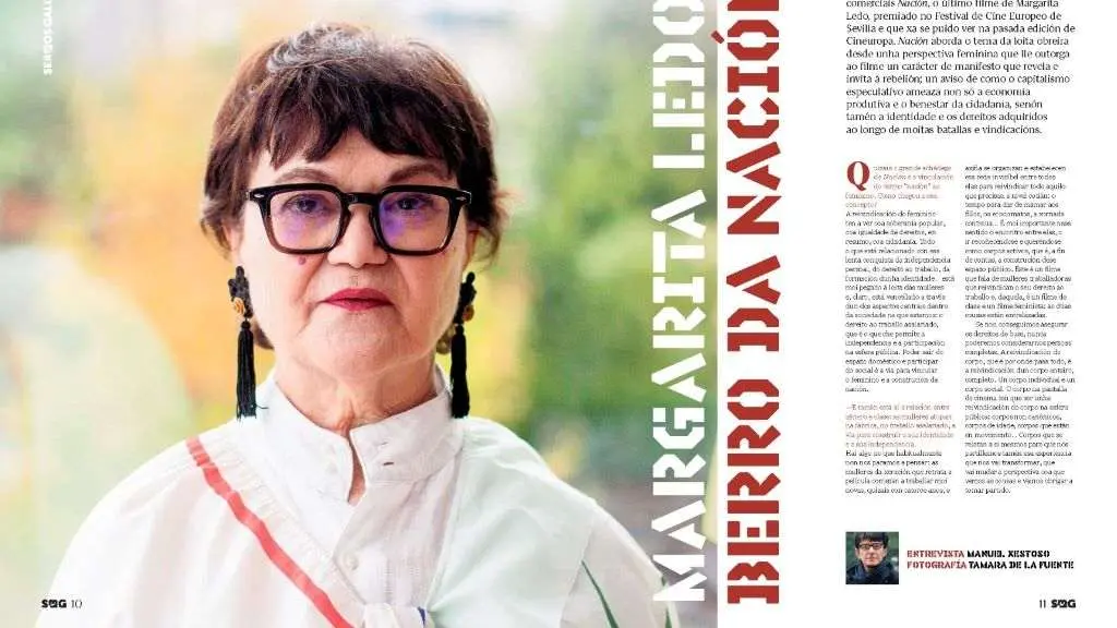 A entrevista a Margarita Ledo nas p&aacute;xinas do 'Sermos Galiza'. (Foto: N&oacute;s Diario)