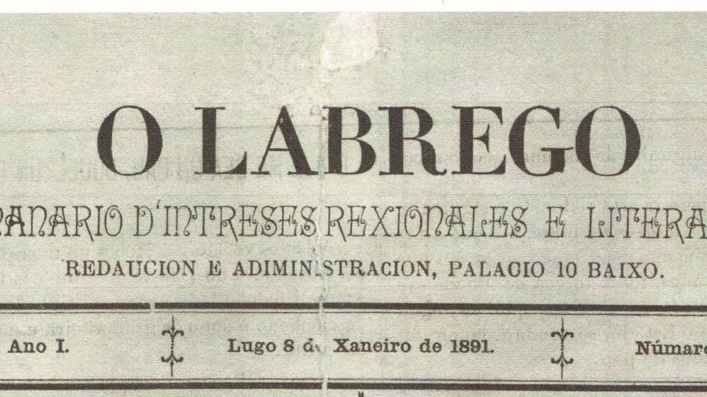 Detalle da cabeceira do número un do semanario 'O Labrego'. (Foto: Nós Diario)