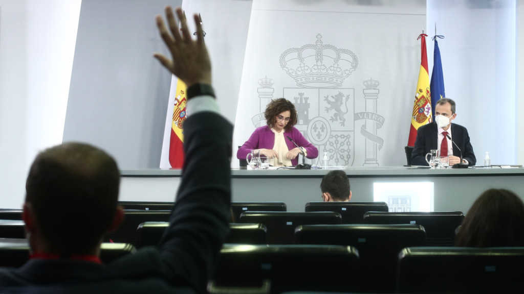 A voceira do Goberno, María Jesús Montero, despois do Consello de Ministros de onte. (Foto: E. Parra. POOL / Europa Press)