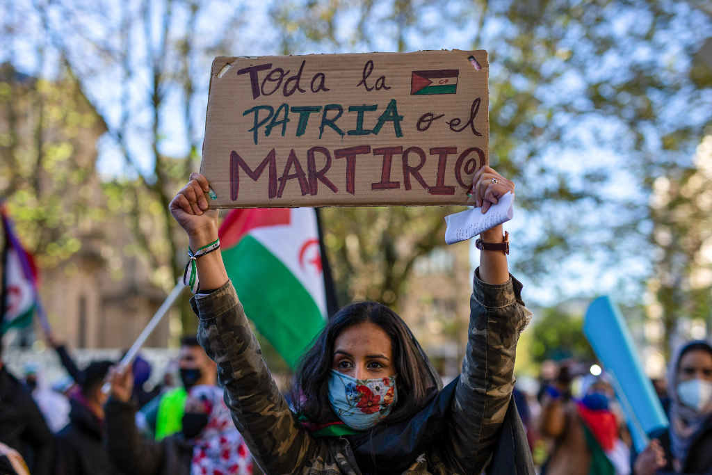 Manifestación en Donosti en apoio á República Árabe Saharauí Democrática. (Foto: Javi Julio / SOPA Images via ZUMA / DPA)