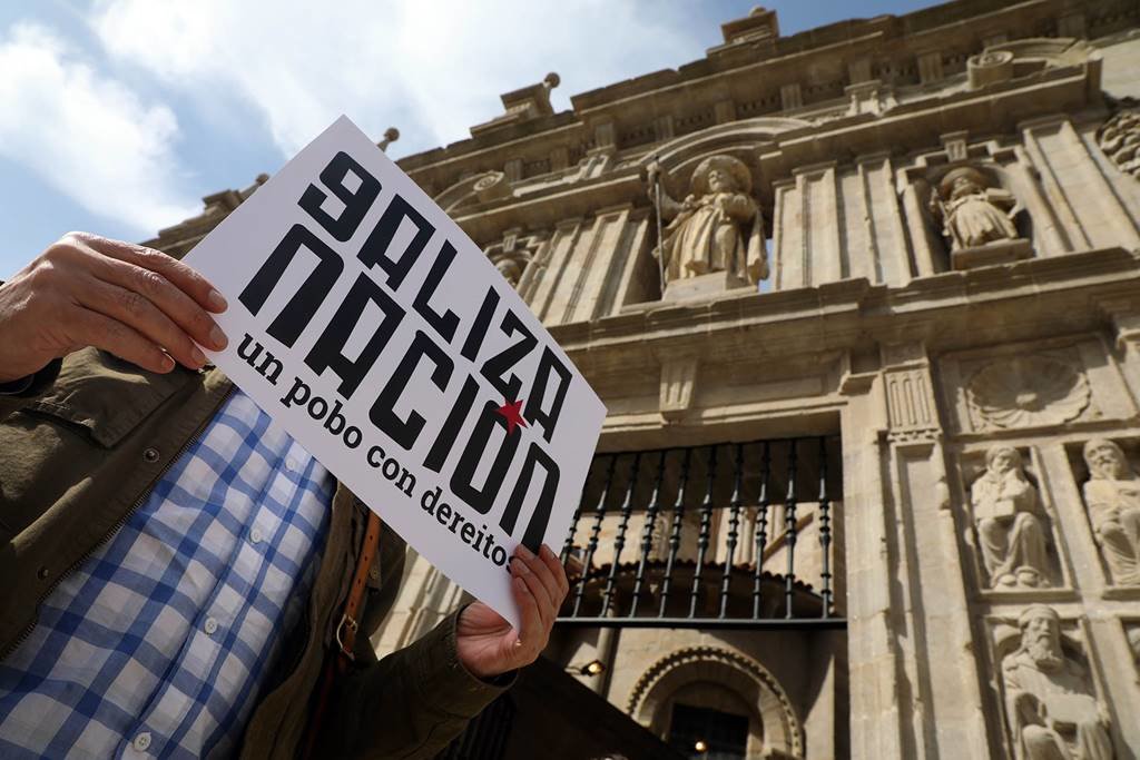  manifestación de Vía Galega para reclamar
el derecho a la autodeterminación
