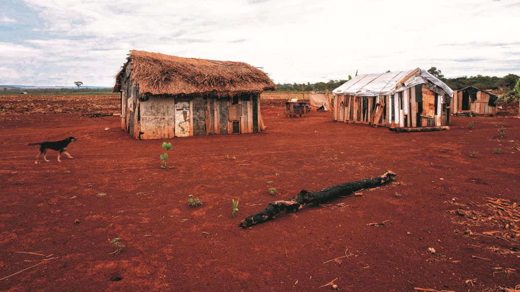 Reserva indíxena de Dourados, en Mato Grosso (Brasil), unha zona asoballada pola extracción masiva de soia. (Foto: Xosé Abad)