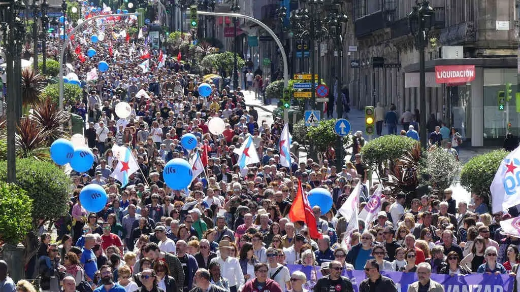 Manifestaci&oacute;n da CIG polo 1 de maio na cidade de Vigo en 2019 (N&oacute;s Diario)
