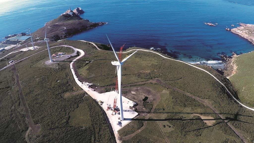 Parque eólico en Cabo Vilán (Camariñas). (Foto: Europa Press)