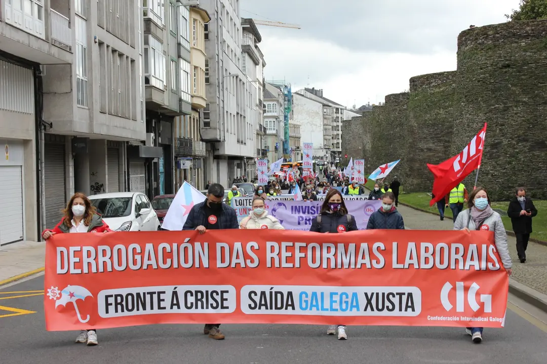 Manifestaci&oacute;n da CIG en Lugo [Imaxe: BNG].