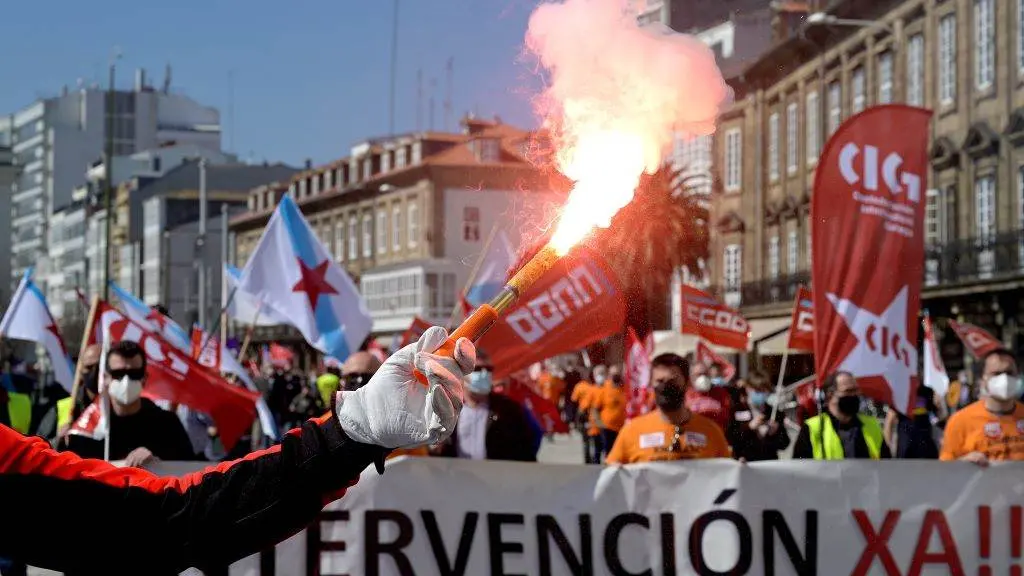 Protesta do cadro de persoal da Coru&ntilde;a. (Foto: M.Dylan / Europa Press)