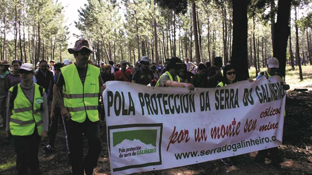 Andaina contra o proxecto eólico no Galiñeiro, en maio de 2014 (Foto: Nós Diario).