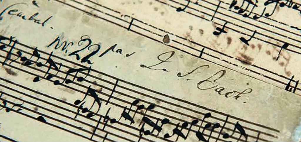 Detalle dunha partitura de J.S.Bach