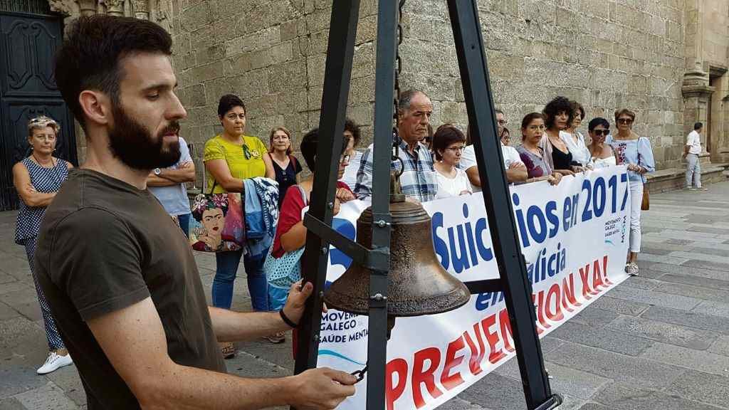Un acto do Movemento Galego da Saúde Mental, en setembro de 2018. (Foto: Europa Press)