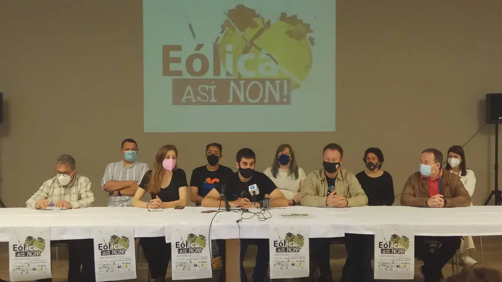 Roda prensa e&oacute;licos manifestaci&oacute;n