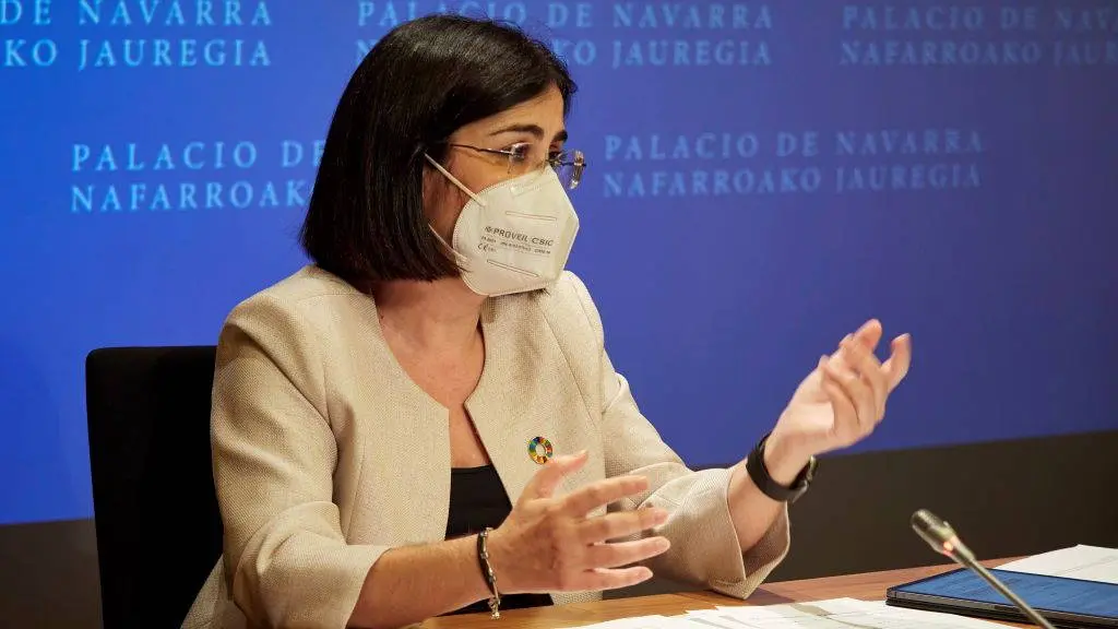 A ministra, Carolina Darias, ap&oacute;s o Consello. (Foto: Eduardo Sanz / Europa Press)