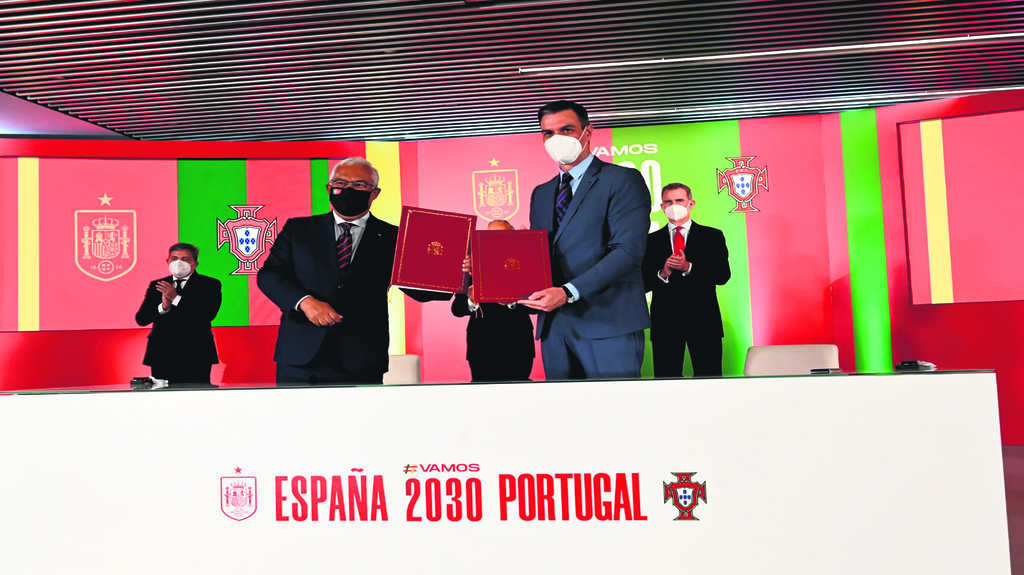 Os xefes de Estado e de Goberno de España e Portugal asinaron un manifesto de apoio á candidatura feito público en Madrid. (Foto: Nós Diario).