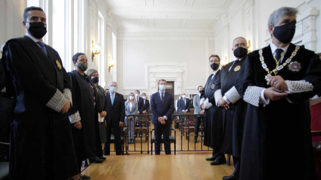 Alberto Núñez Feixoo na apertura do curso xudicial do Tribunal Superior de Xustiza da Galiza en setembro. (Foto: Europa Press).