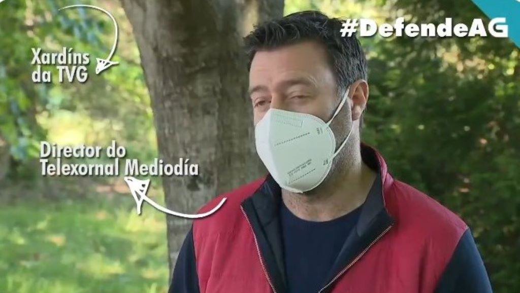 Imaxe distribuída pola plataforma a través dun vídeo. (Foto: Defende A Galega) #defendeagalega #crtvg #tvg #vacinación #coronavirus #testemuña #informativos