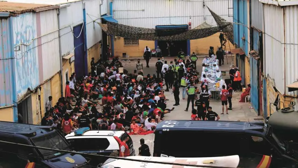 Menores en Ceuta tras a crise migratoria de mediados de maio. (Foto: Europa Press)