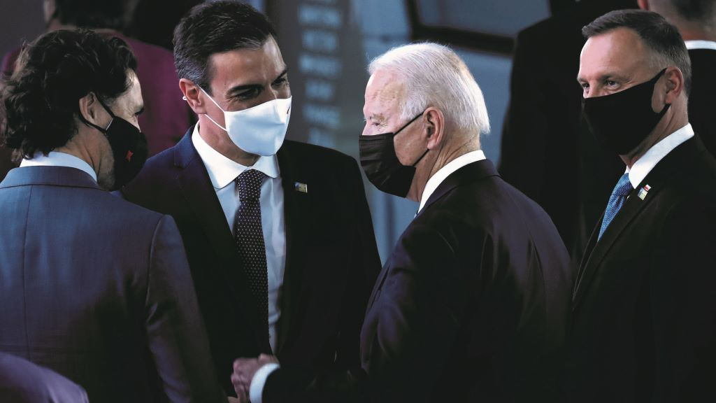 O presidente español, Pedro Sánchez, co seu homólogo estadounidense, Joe Biden. (Foto: Europa Press) #otan #nato #china #europa #biden #pedrosánchez #eua