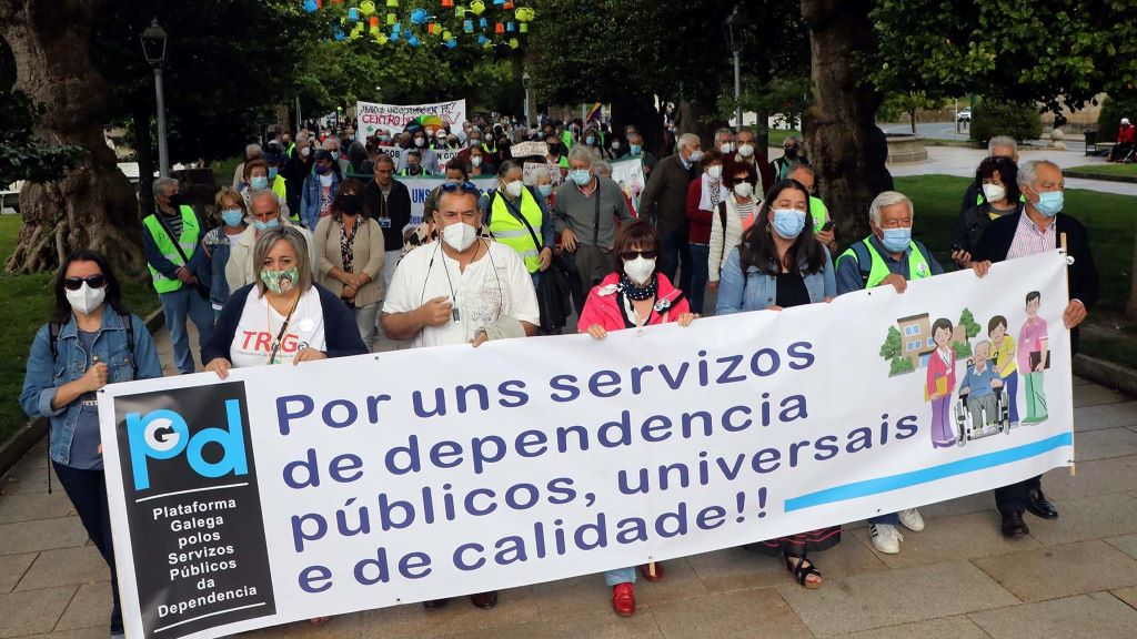 Manifestación por un servizos de dependencia públicos, universais e de calidade. (Foto: Arxina).