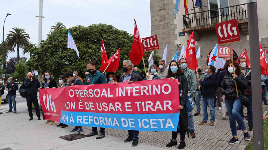 Mobilización da CIG contra o acordo o pasado 28 de xuño diante da Delegación do Goberno español na Coruña (Nós Diario).