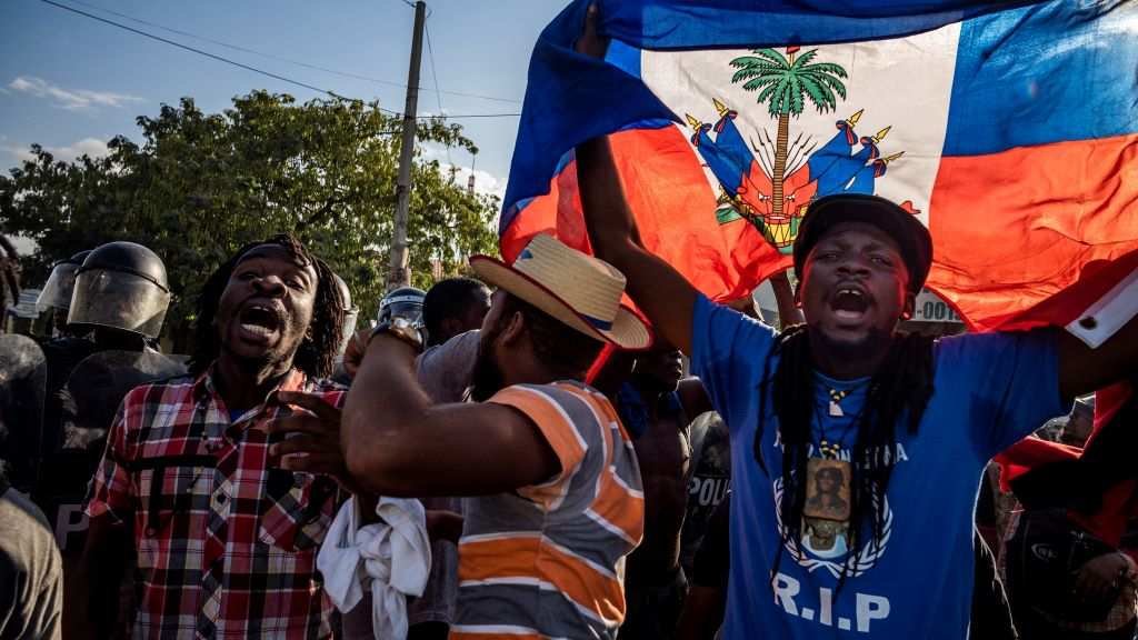 Unha manifestación contra o que era presidente haitiano Jovenel Moise. (Foto: Richard Tson-Taatarii / Zuma Press / Contactophot) #haití #asasinato #manifestación #crise #joveselmoise