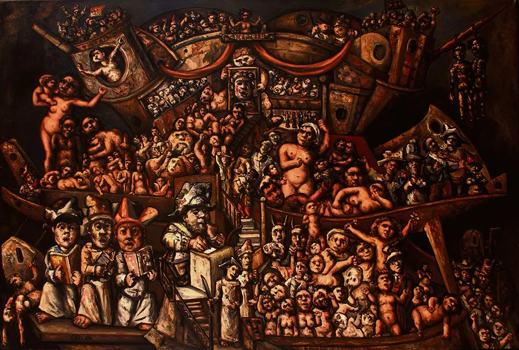 Trasmundo &eacute; a obra que culmina a etapa gran&iacute;tica de Laxeiro.