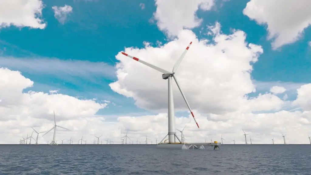 Explotaci&oacute;n e&oacute;lica no mar, nunha imaxe de arquivo. (Foto: Saitec / Europa Press) #e&oacute;licamari&ntilde;a #parquee&oacute;lico #mar #iberdrola