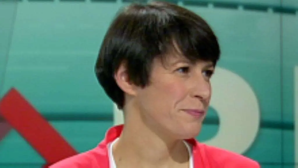 Ana Pont&oacute;n durante a s&uacute;a entrevista na TVG. (Foto: N&oacute;s Diario)